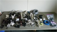 Box Of Assorted Wires, Chargers & Timers