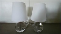 2- Crystal Mini Sphere Table Lamps