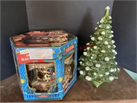 Ceramic Christmas Tree & Merry Go Round