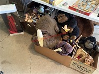 Collection of Assorted Stuffed Monkeys & Dolls
