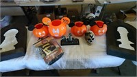 Assorted Halloween Decorations & Pumpkins