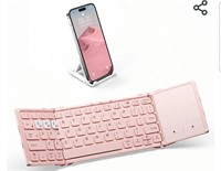 Foldable Bluetooth Keyboard Wireless Pink