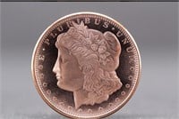 1oz MORGAN DOLLAR HEAD .999 copper coin