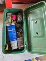 Green tool box with electrical connectors