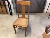 Oak T back chair