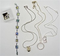 Silver Tone Jewelry Lot