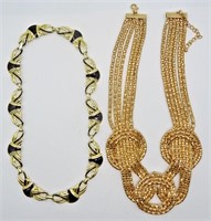 Two Vintage Statement Necklaces
