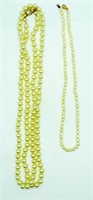 Faux Pearls 48 Inch Signed LR