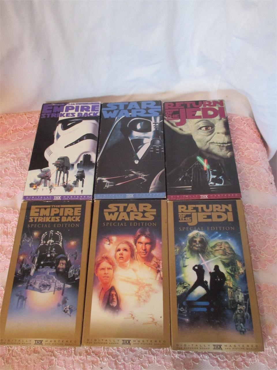 LOT 115 COLLECTIBLE STAR WARS VHS MOVIES
