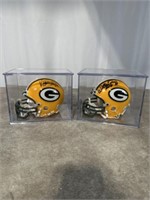 Packers mini helmets signed by Vonnie Holiday 90