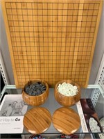 Traditional Chinese Go Board w Stones