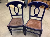 2- painted chairs