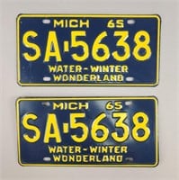 1965 Michigan License Plates