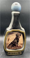 Vintage Black Labrador Jim Beam Whiskey Decanter