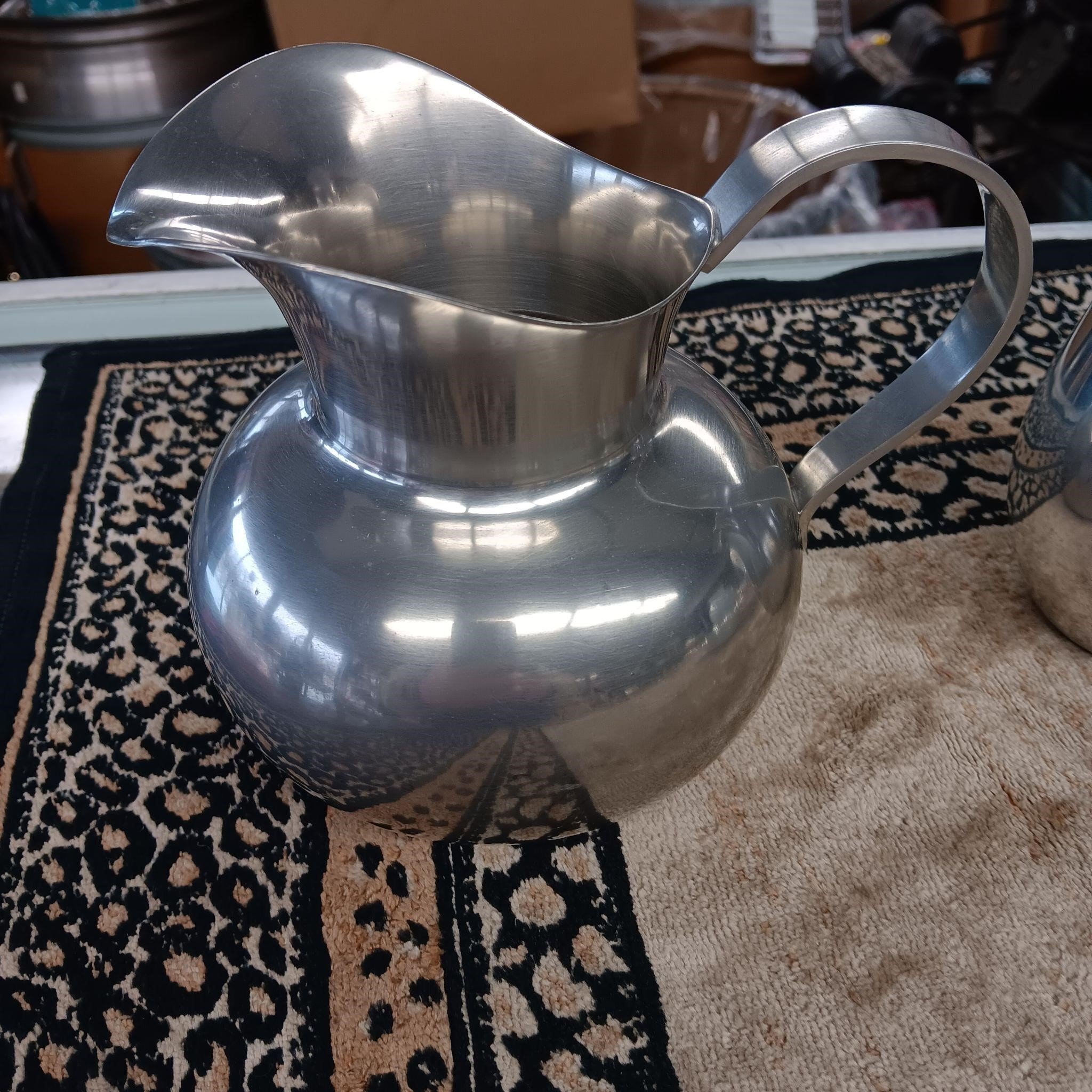 silver or Pewter Toned Hallmarked  Pitcher