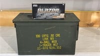 Ammo Can containing 700 rounds of 9MM luger Blazer