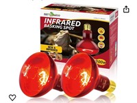 2 Pack Infrared Heat Lamp, 100W
