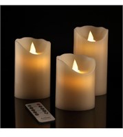 Flameless LED Candles 4" 5" 6" Set of 3
