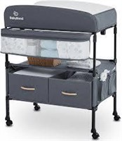 Portable Baby Changing Table with 2 Storage Basket