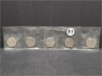 5 - 1968 UNCIRCULATED SILVER DOLLARS
