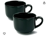 24 oz extra large latte mugs black and white