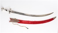 Islamic Shamshir Sabre Sword w/ Scabbard, Mughal S