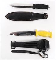 Two Vintage Diver's Knives