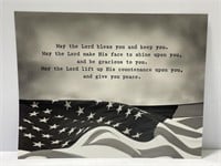 May the lord bless you… flag 11x14 in photo