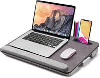 17 Laptop Desk: With Pillow & Bag  Gray