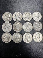 12x silver quarter lot Washington United States