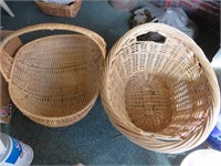 2 Large Wicker Baskets