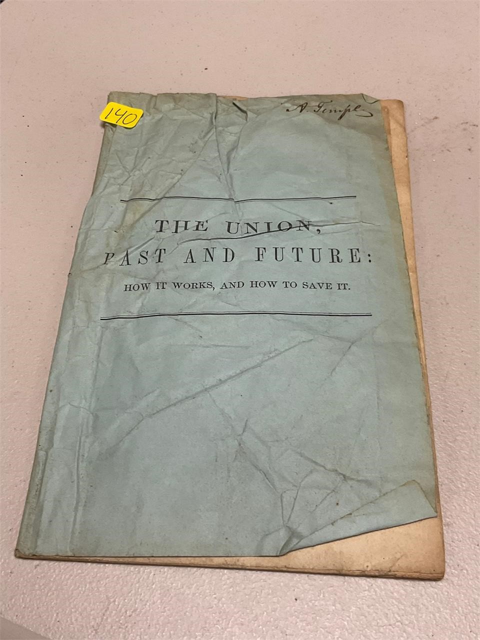 1850 The Union how To Save it Pre Civil War