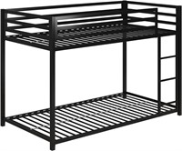 DHP Miles Metal Bunk Bed  Twin/Twin  Black