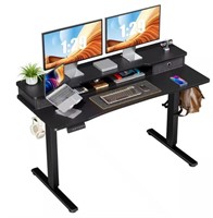 55 in. Black Electric Standing Computer Desk