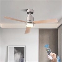 POLYECO 48 Ceiling Fan with Light  Nickel Plated