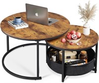 WLIVE Coffee Table Set  Brown/Black