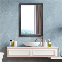 20x28 Black Rectangular Wall Mirror for Bathroom