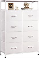 WLIVE Tall Fabric Dresser - 8 Drawer Chest  White