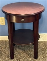 Round Side Table with Drawer