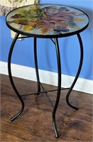 Glass Top 14" Side Table