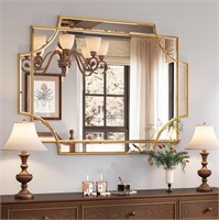 Kelly Miller Large Gold Mirror for Wall, 30"x40"