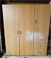 Large Pressed Wood Cabinet
