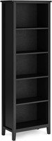 SIMPLIHOME 26 Inch 5 Shelf Bookcase Black