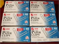 6 Boxes of Jumbo Paper Clips