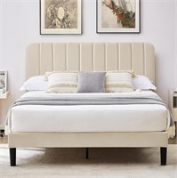 VECELO Full Size Upholstered Bed Frame