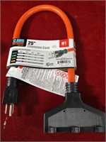 12 ga Extension Cord - 3 Outlet