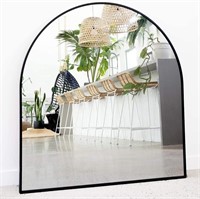 Black Arched Mirror, 33" x 31", Black Arch