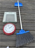 Clock, Scales & Broom