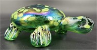 Joe St Clair Art Glass Turtle Paperweight 
Tail