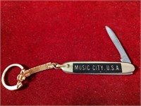 Music City USA Knife Keychain
